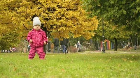 A small girl dancing Stock Footage 31530546
