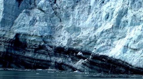 Small Glacier Ice Calving Stock Footage 45541619