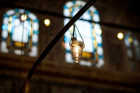 Small glass lantern Fotos de archivo