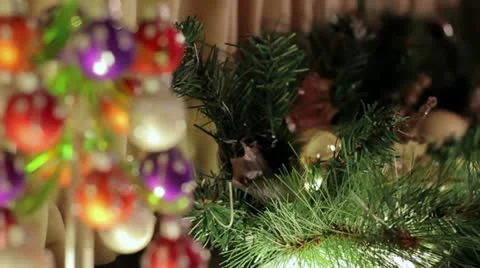 Small glassy herringbone with decorations Stock Footage 16895654