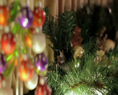 Small glassy herringbone with decorations Stock Footage 17068019