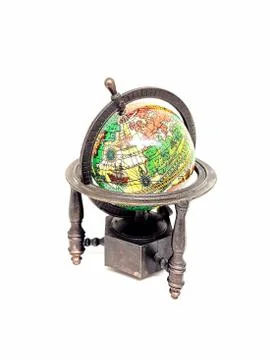 Small globe isolated on white background Foto stock