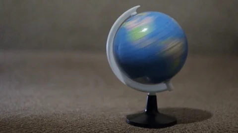 A small globe, planet rotation Stock Footage 71689899