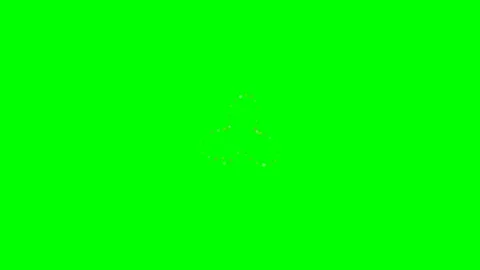 Small glowing golden sparks swirling in a circular motion on green screen Stock Footage 340265974