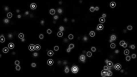 Small glowing orbs pattern in dark abstract background Stockbeeldmateriaal 335734899