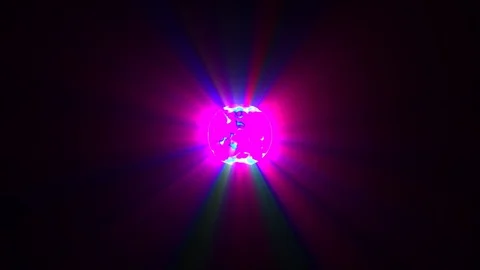 Small Glowing Rays Ball Multicolored Purple Abstract Motion Background Loop Stock Footage 101771940