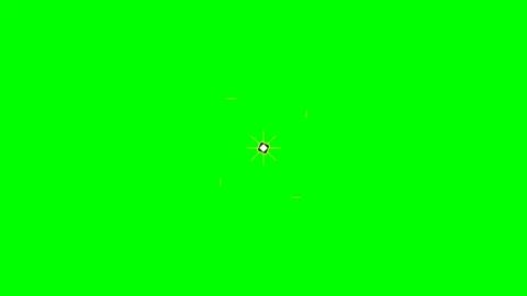 Small glowing white starburst centered on a vibrant solid green background 스톡 동영상 341839235