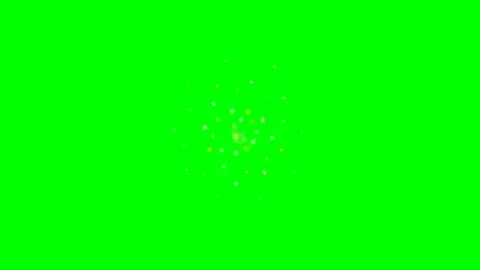 Small glowing yellow particles floating against a bright green background 스톡 동영상 340904605
