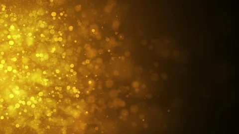 Small Gold Glitter Particles Horizontal Movement, 4K Video Stock Footage 120156555