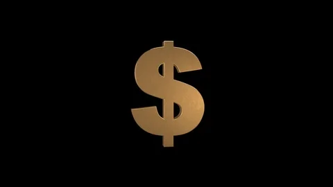 Small gold particles as a dollar sign Stock Footage 82461567