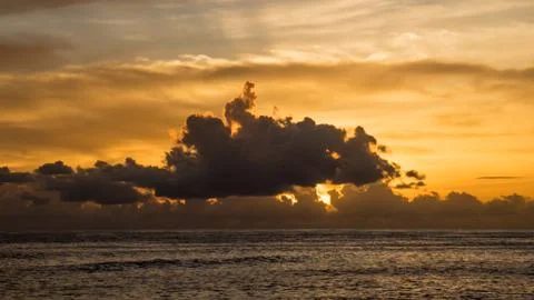 Small Golden Cloud sunset Stock Photos