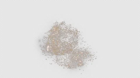 Small Golden Dust Cloud With Alpha Channel Video stock 339302302