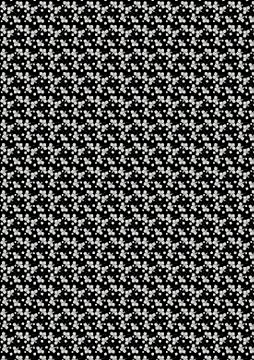 Small gray cornflowers on a black seamless background Stock Illustration