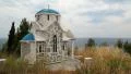 Small Greek temple on the hill near the Aegean Sea HD Footage