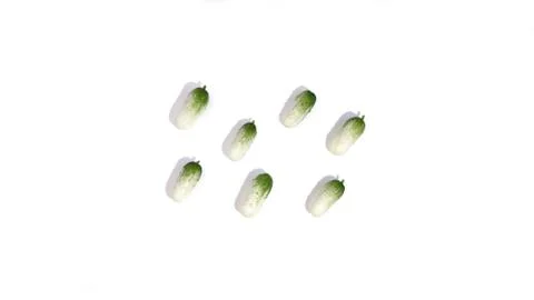 Small green cucumbers pattern 스톡 사진