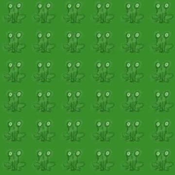 Small Green Frog Pattern on Green Background Stock Illustration