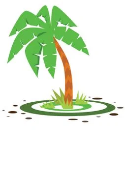 Small green palm Stock Illustration