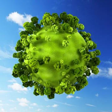 Small green planet Stock Illustration