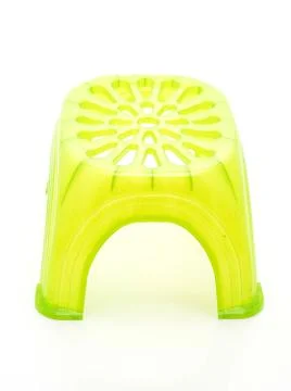 Small green plastic stool Stock Photos