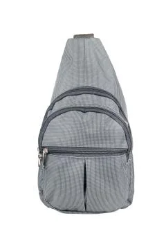Small grey backpack Foto stock