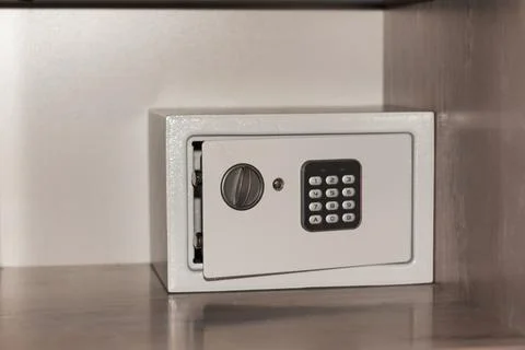 Small Grey Safe with Digital Access Stock Photos