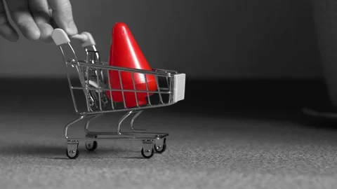 A small grocery basket Stock Footage 152550523