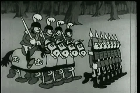 Small group of marching soldiers Stock Footage 11346349