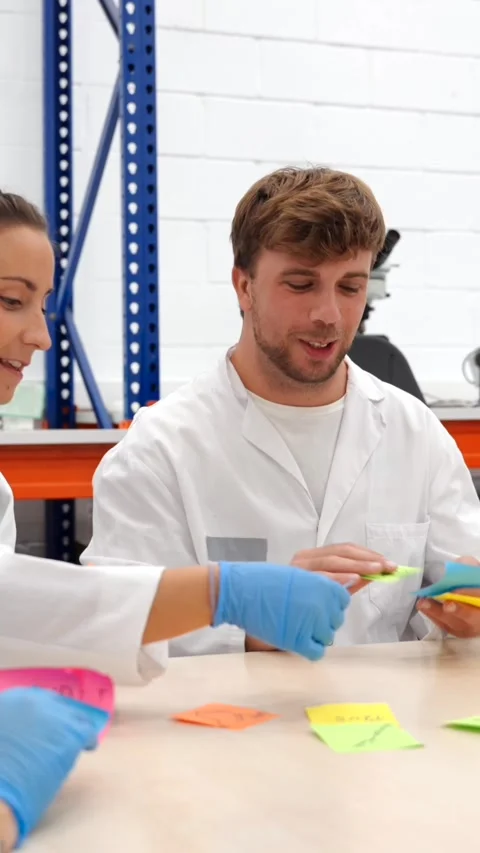 Small group of scientists team working Stock Footage 257836440
