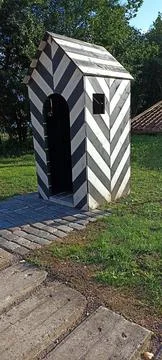 A small guard or sentry box located on the street Stock Photos