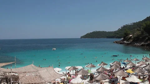 Small gulf with beautiful beach Video stock 30675427