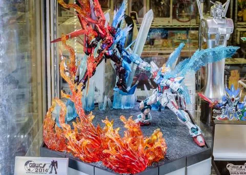 Small gundam display Stock Photos