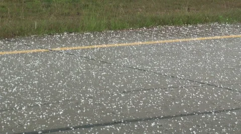 Small Hail Stock Footage 54750321