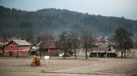 Small Hamlet at Winter Time Video stock 10687375