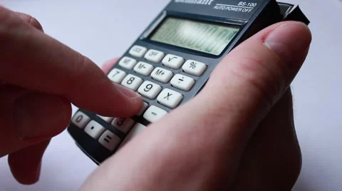 Small hand calculator Stock-Footage 61695432