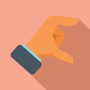 Small hand icon flat vector. Finger hold Stock Illustration