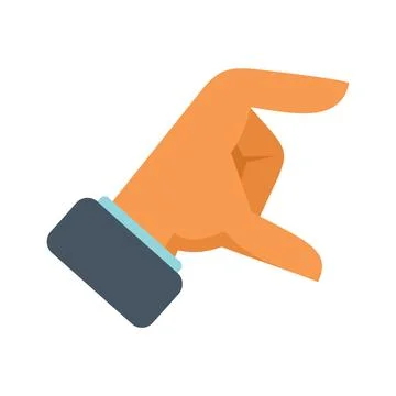 Small hand icon flat vector. Finger hold Stock Illustration