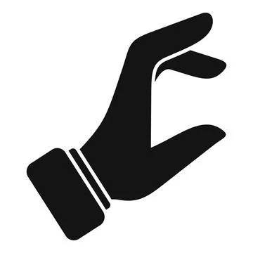 Small hand icon simple vector. Finger hold Stock Illustration