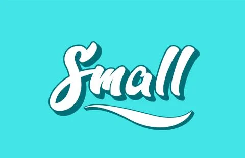 Small hand written word text for typography design Stock Illustration