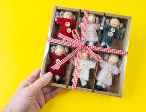 Small handcrafted dolls Stock Photos