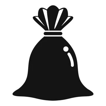 Small handle bag of trash icon simple vector. Eco sack イラスト素材