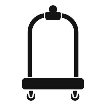 Small handle trolley icon simple vector. Support move Illustration