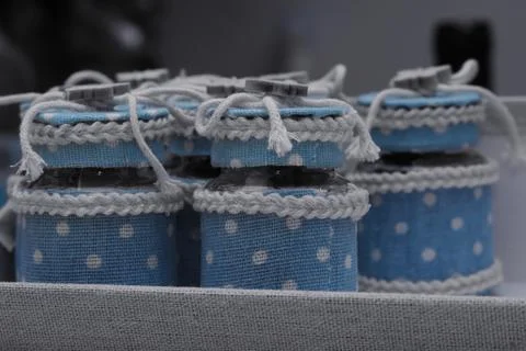 Small handmade containers for chocolates. Stock Photos