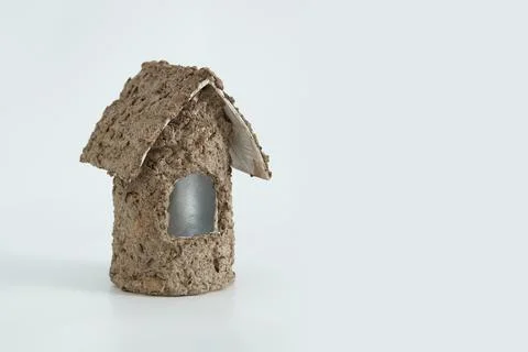 A small handmade model house Stock Photos