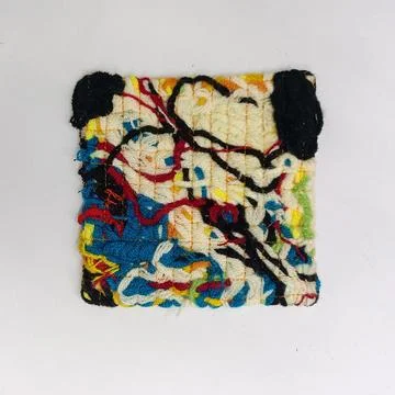 Small Handmade Textile Artwork. Stock Photos
