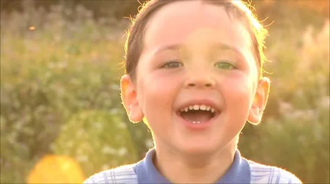 Small happy boy laughing Stock-Footage 8849895