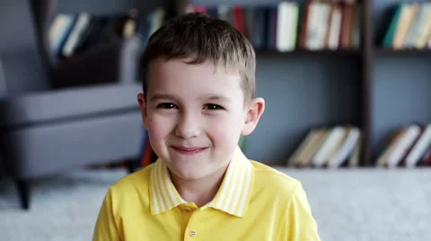 Small happy boy smiling Stock Footage 64059214