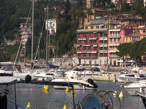 Small harbor with boats 6 Stock Footage 80757660