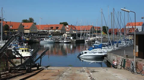 Small harbour Stock Footage 25544072