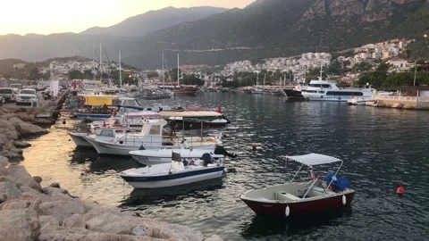 Small harbour Kas, Turkey Stock Footage 137275029