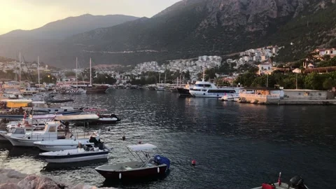 Small harbour Kas, Turkey Stock Footage 137275054